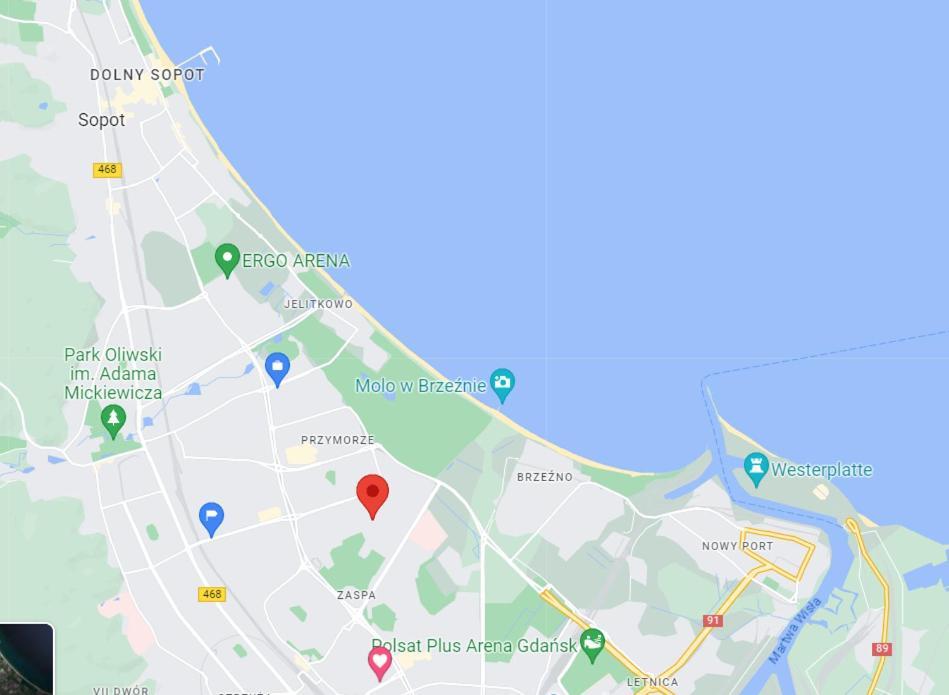 Apartament Apartament 2 Pokoje Blisko Morza 1500 Metrow W Gdansku Zewnętrze zdjęcie